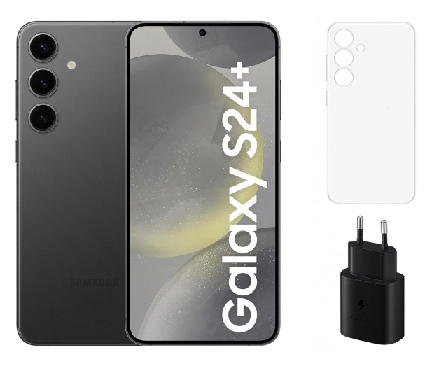 Samsung Galaxy S24+ 12GB/256GB Czarny + Clear Case + Charger 25W - 1211538 - zdjęcie